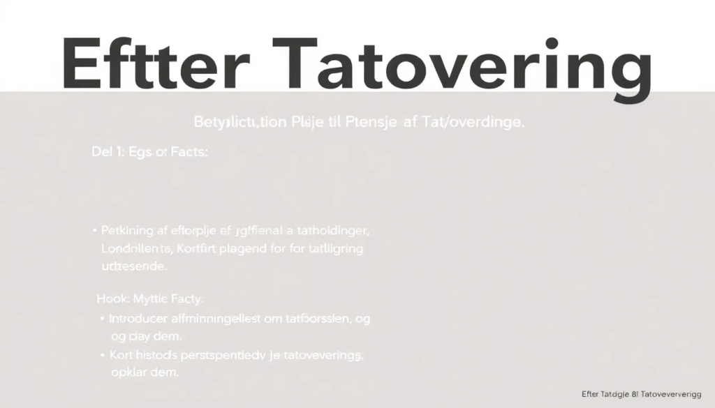 Efter tatovering: Din guide til pleje og vedligeholdelse - Illustration