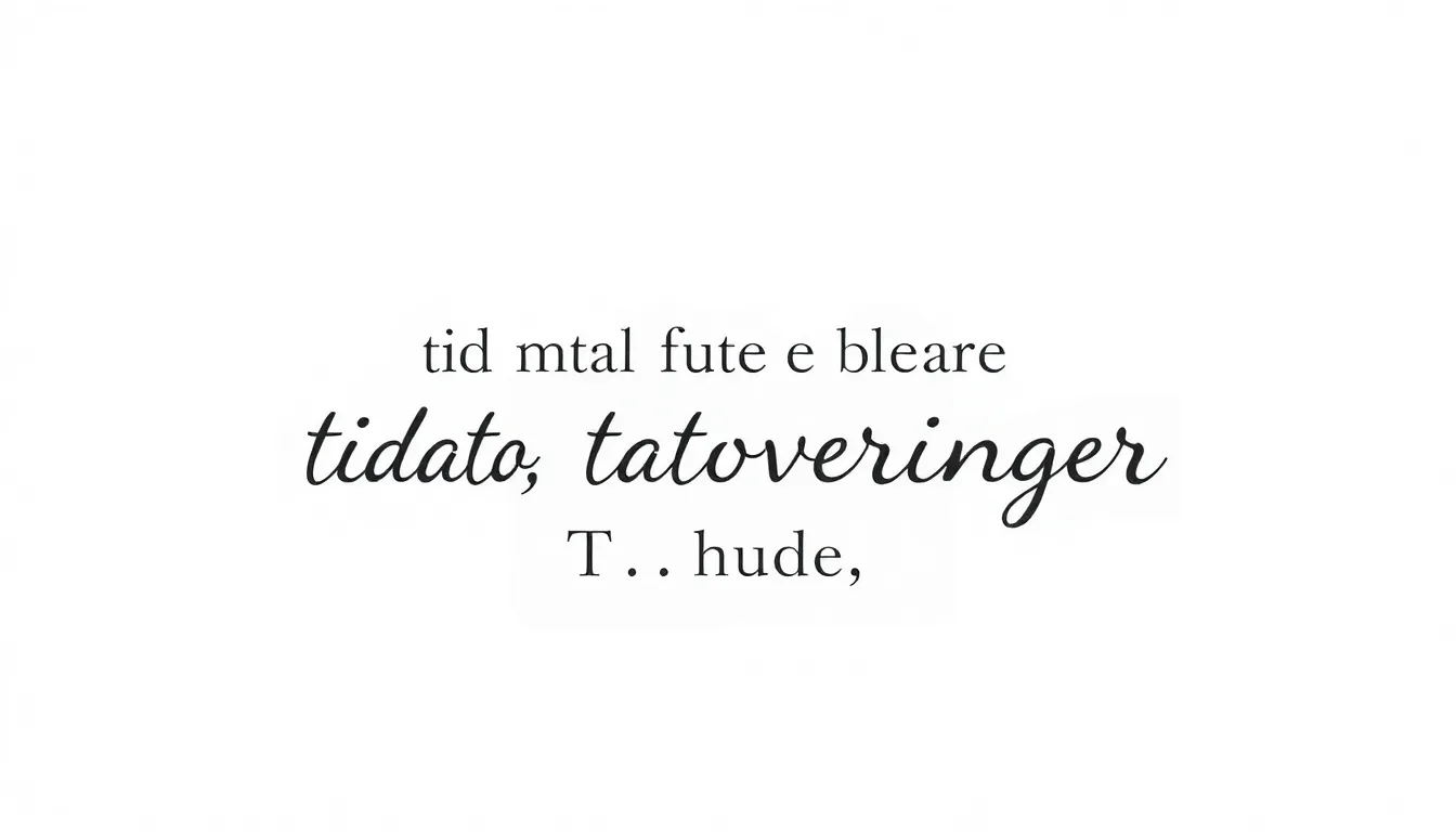 Citat Tatoveringer: Find Dit Perfekte Tekstdesign Til Huden - Illustration
