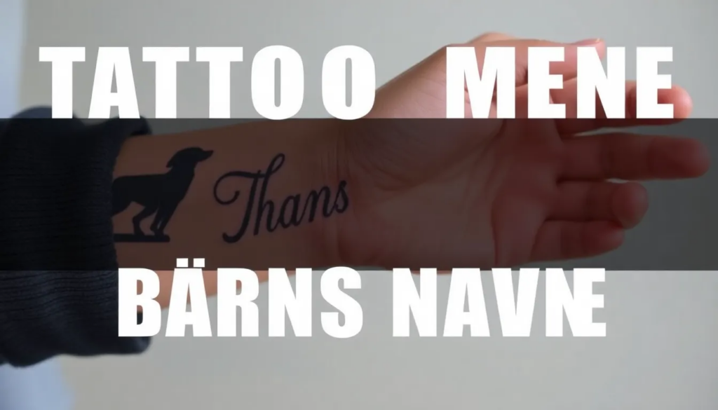 Evig Kærlighed: Tattoo Med Børns Navne - Illustration