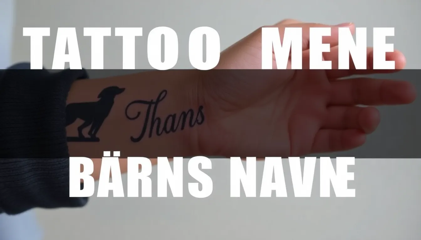 Evig Kærlighed: Tattoo Med Børns Navne - Illustration