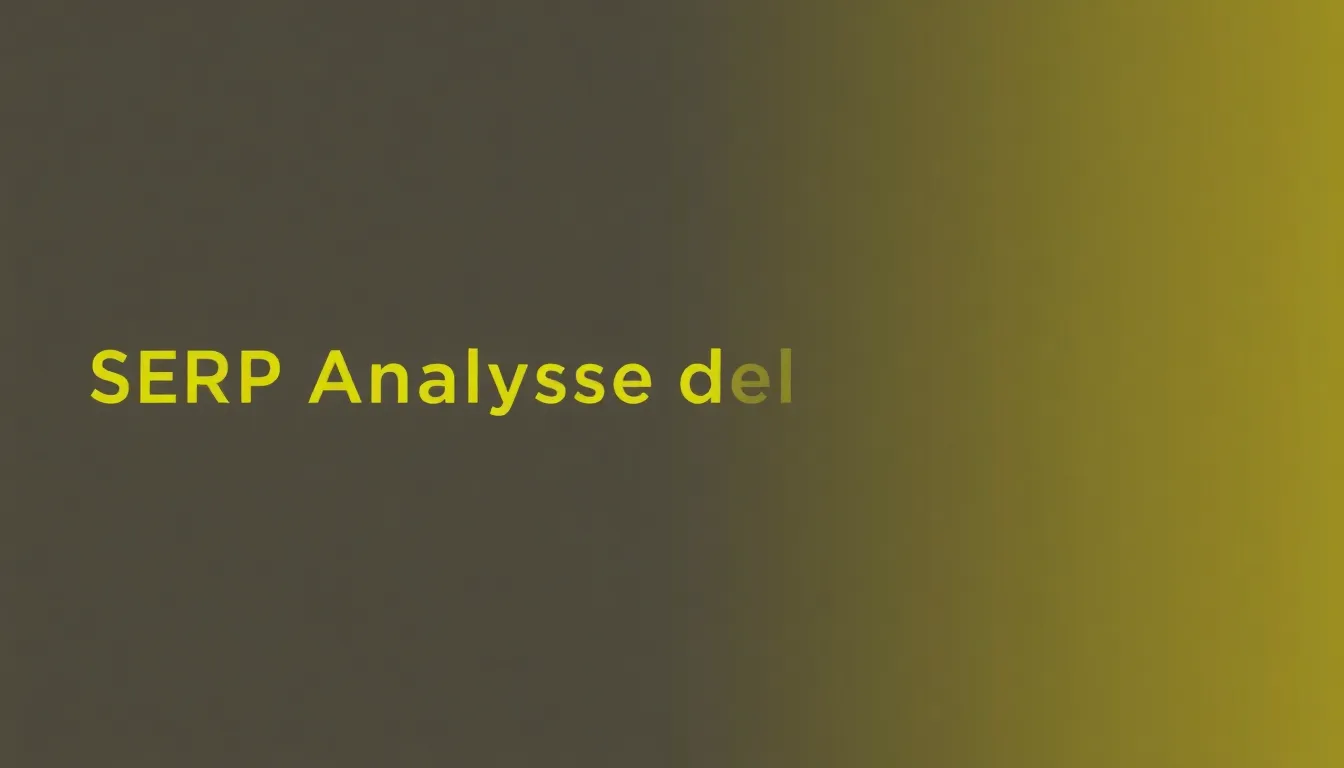 Serp Analyse Der Forvandler Din Seo Strategi - Illustration