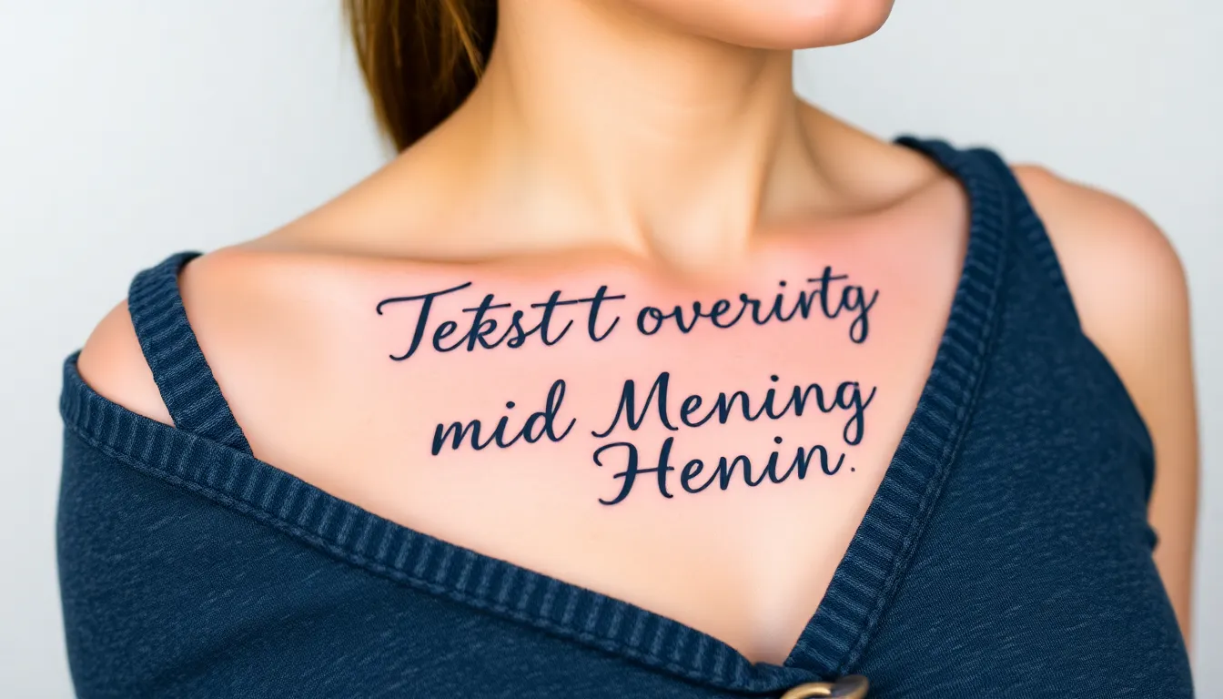 Tatovering Tekst Med Mening: Find Dit Inspirerende Citat Til Huden - Illustration