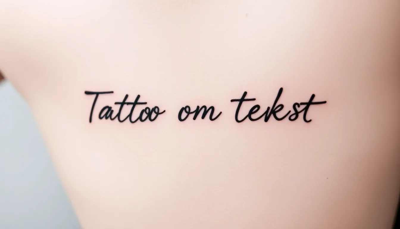 Tattoo Tekst Om Livet: Find Dit Personlige Citat - Illustration