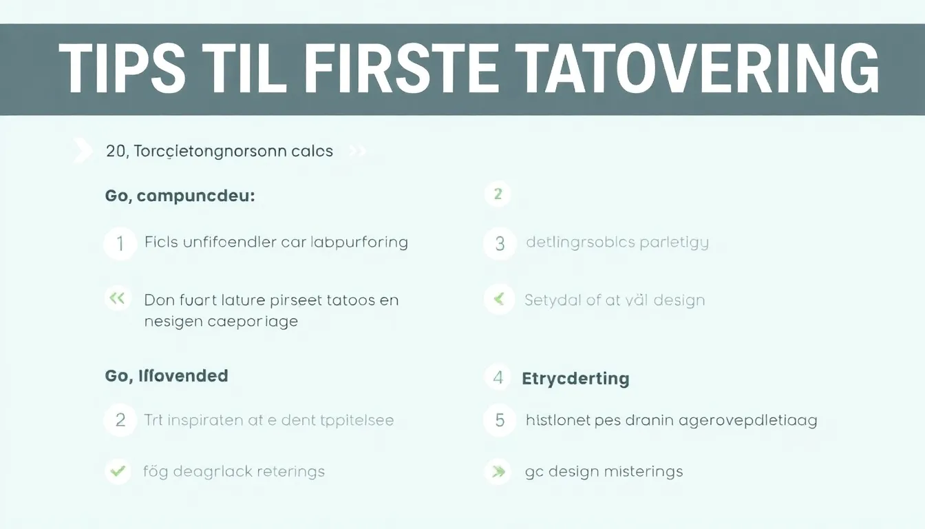 Gør Din Første Tatovering Til En Succes Med Disse Ekspert Tips - Illustration